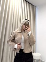 PREMİUM KISA SÜET ZIMBA DETAYLI CEKET BEJ - Görsel 3