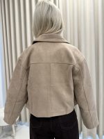 PREMİUM KISA SÜET ZIMBA DETAYLI CEKET BEJ - Görsel 5
